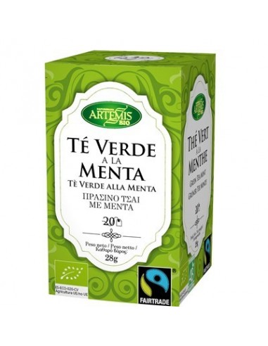 Té verde menta Bio 20 filtros Artemis
