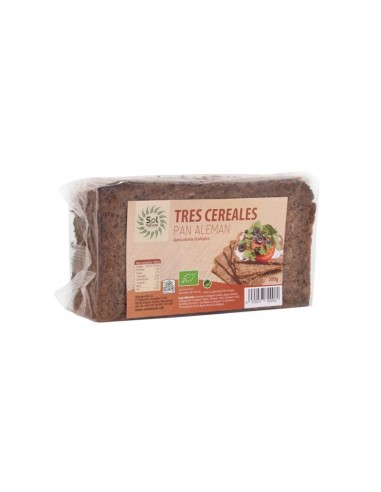 Pan alemán de tres cereales Bio 500g...