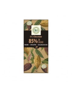 Chocolate 85% con azúcar de...