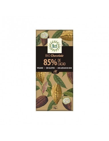 Chocolate 85% con azúcar de coco Bio...