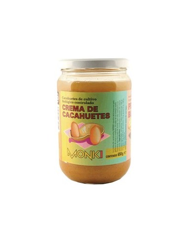 Crema de cacahuetes Bio 650g Monki