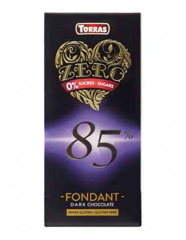 Chocolate negro 85% zero 100g Torras