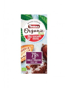 Chocolate negro 79% criollo...