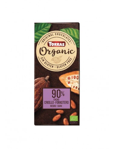 Chocolate negro 90% criollo Bio 100g...