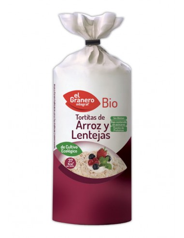 Tortitas de arroz y lentejas Bio 115g...