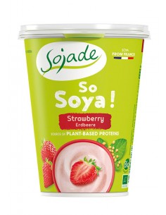 Yogur de soja con fresas...