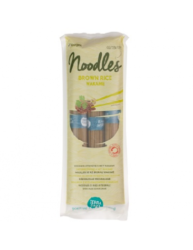 Noodles de arroz integral y wakame...