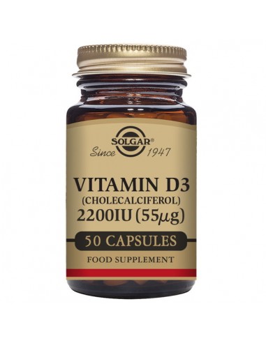 Vitamina D3 2200IU 50caps Solgar
