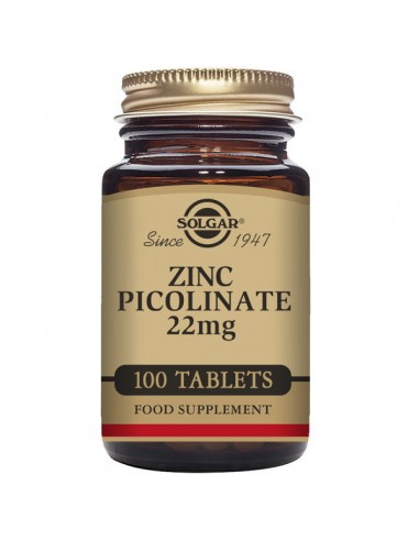 Zinc Picolinato 22mg 100comp Solgar