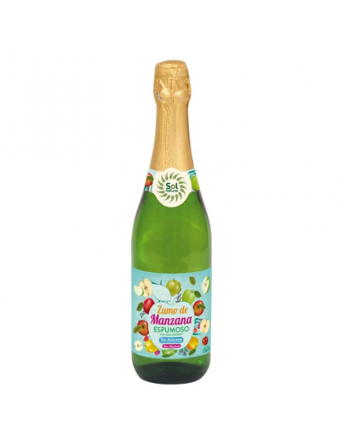 Zumo de manzana espumoso sin alcohol...