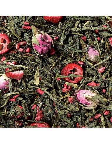 Té verde arándanos rosas Granel