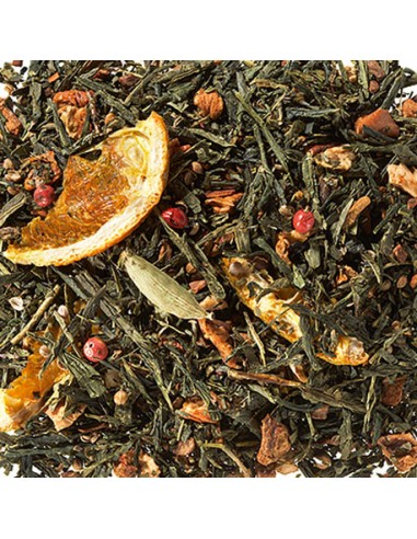Té verde galleta de naranja Granel