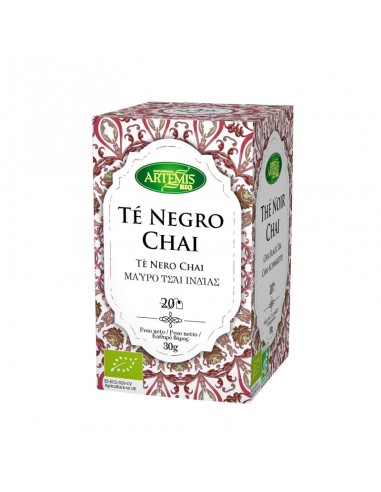 Té negro chai Bio 20 filtros Artemis