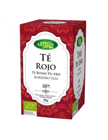 Té rojo Bio 20 filtros Artemis